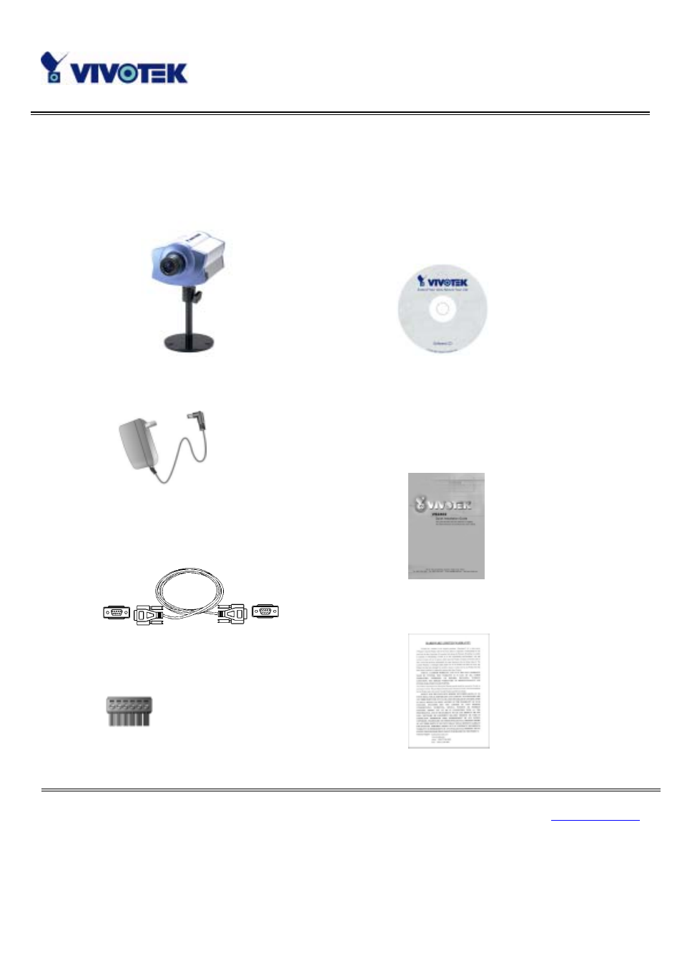 Package contents | Vivotek IP3111/3121 User Manual | Page 7 / 90