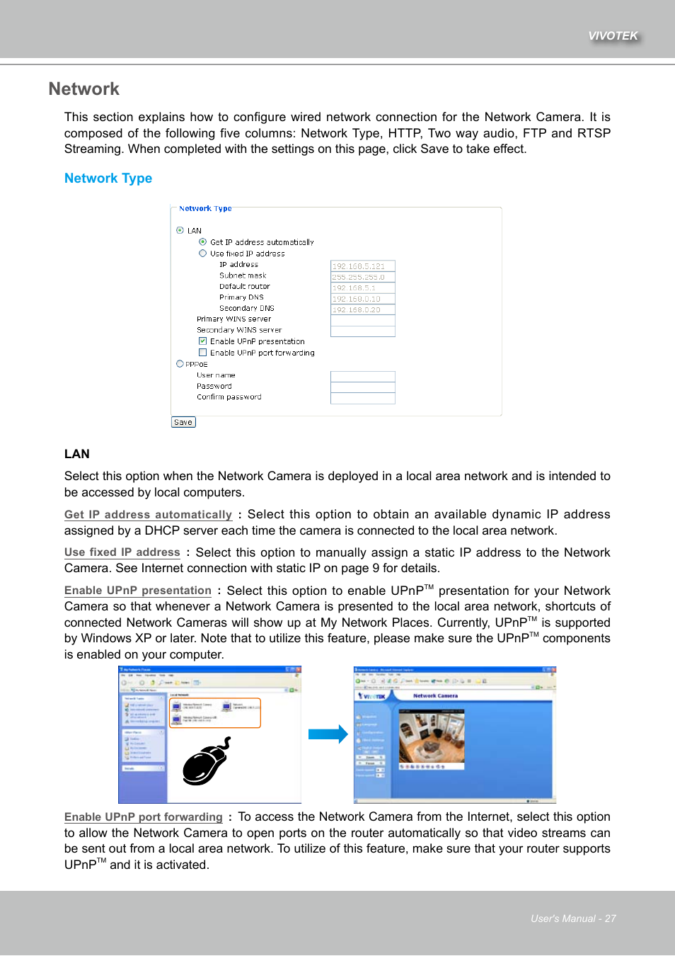 Network | Vivotek IZ7151 User Manual | Page 27 / 110