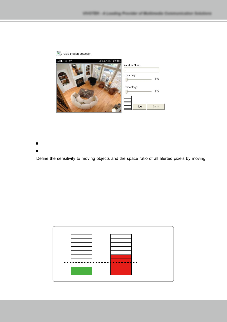 Motion detection | Vivotek NETWORK CAMERA IZ7151 User Manual | Page 49 / 103