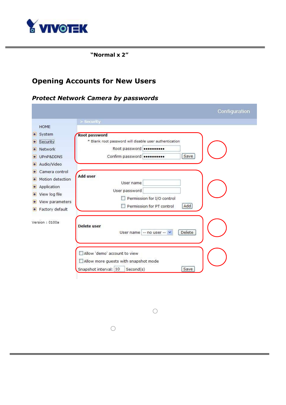Opening accounts for new users | Vivotek PT3122 User Manual | Page 22 / 64