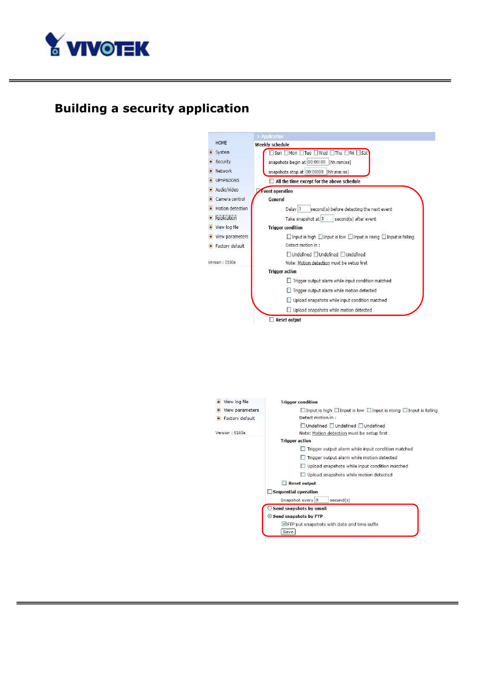 Building a security application | Vivotek PT3122 User Manual | Page 26 / 64