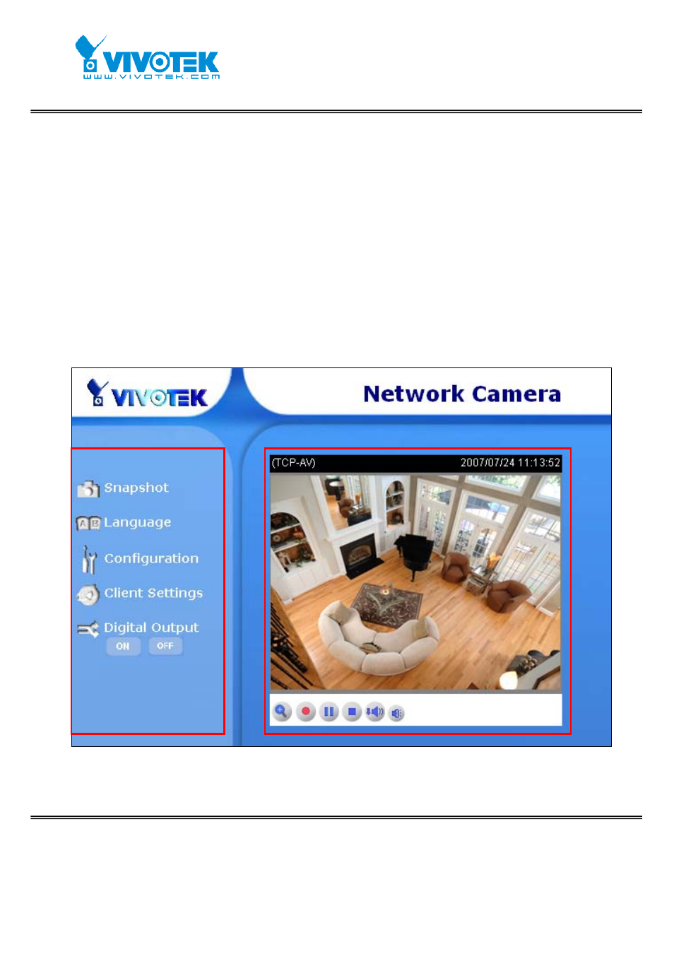 Primary user’s capability, Main screen with camera view | Vivotek FD7131 User Manual | Page 13 / 104