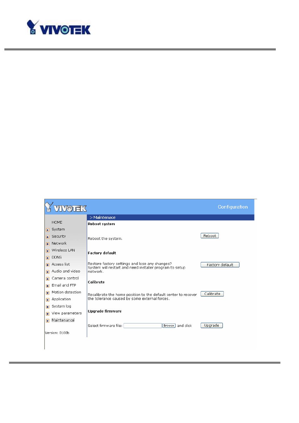 Maintenance | Vivotek WIRELESS PAN/TILT PT7137 User Manual | Page 53 / 79