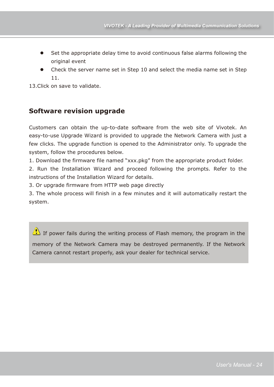Software revision upgrade | Vivotek IP7138 User Manual | Page 25 / 105