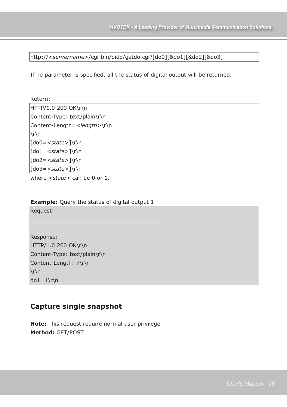 Capture single snapshot | Vivotek IP7138 User Manual | Page 97 / 105