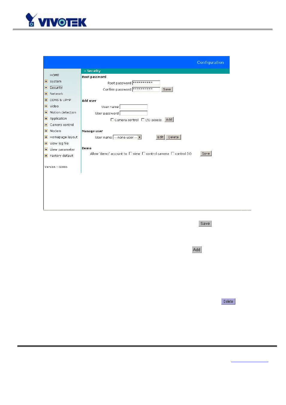 User group administration | Vivotek VS3102 User Manual | Page 40 / 83