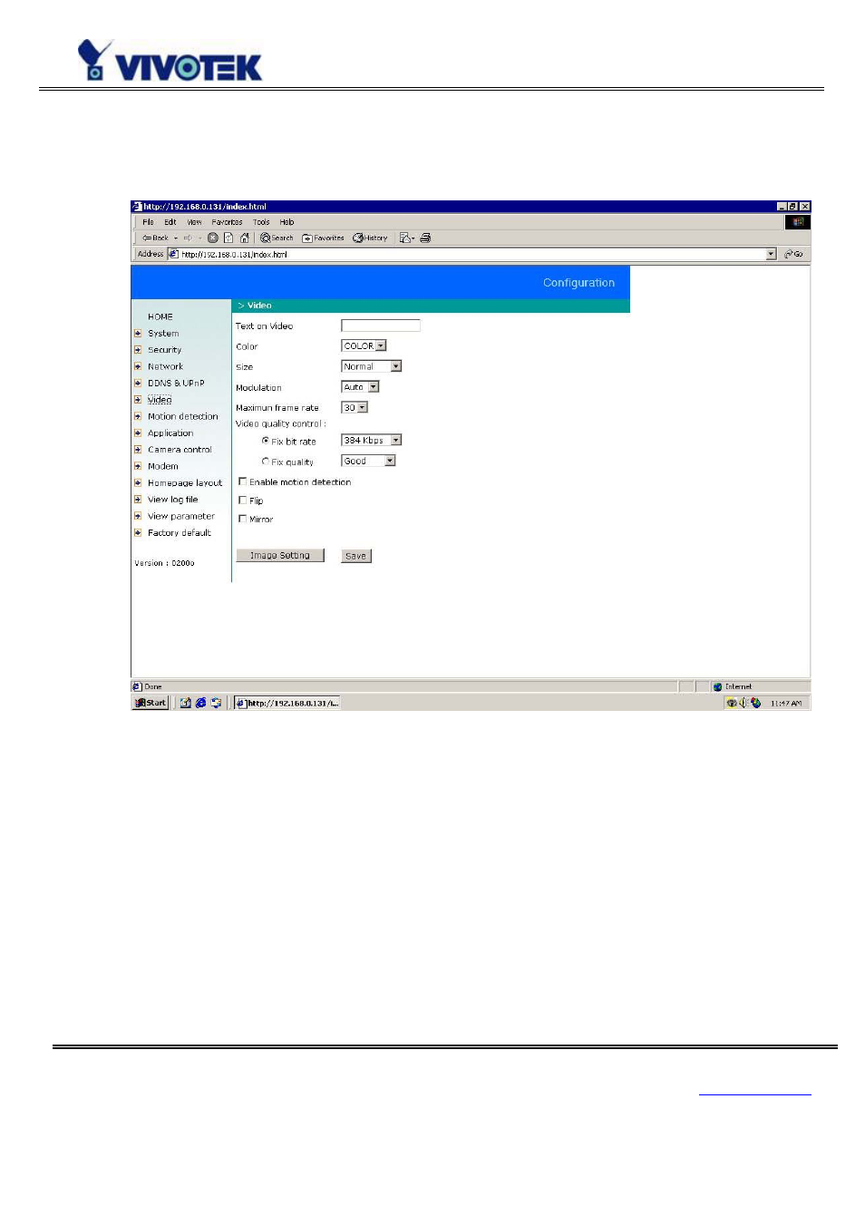 Video codec parameters | Vivotek VS3102 User Manual | Page 48 / 83