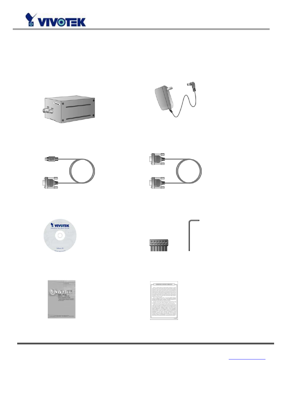 Package contents | Vivotek VS3102 User Manual | Page 8 / 83