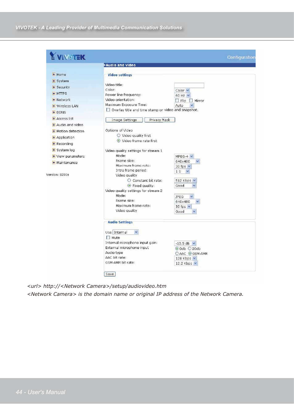 Vivotek IP7139 User Manual | Page 45 / 109