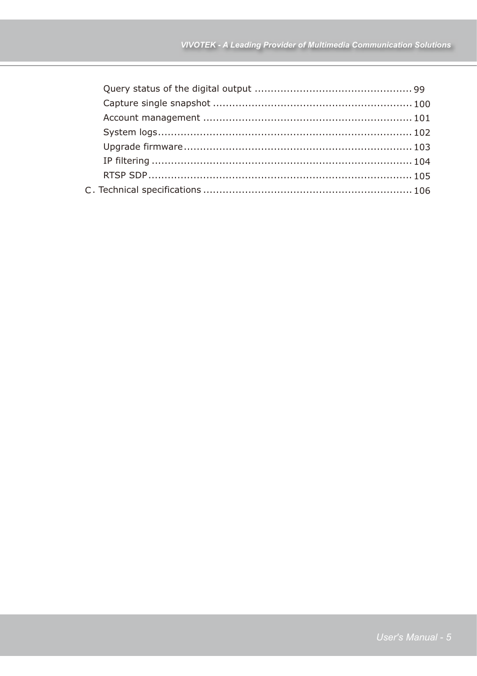 Vivotek IP7139 User Manual | Page 6 / 109