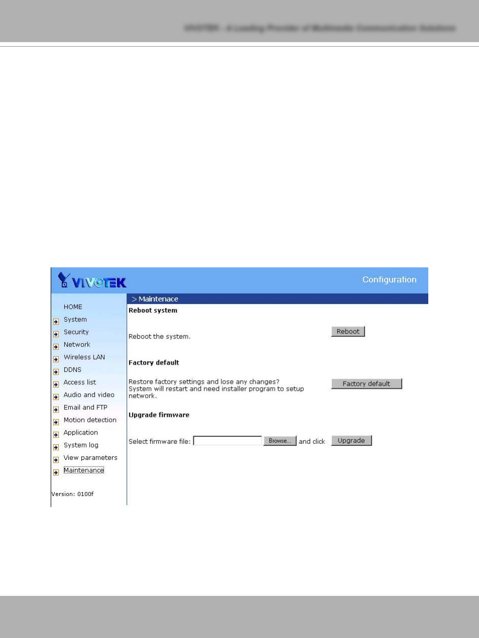 Maintenance | Vivotek IP7137 User Manual | Page 47 / 72