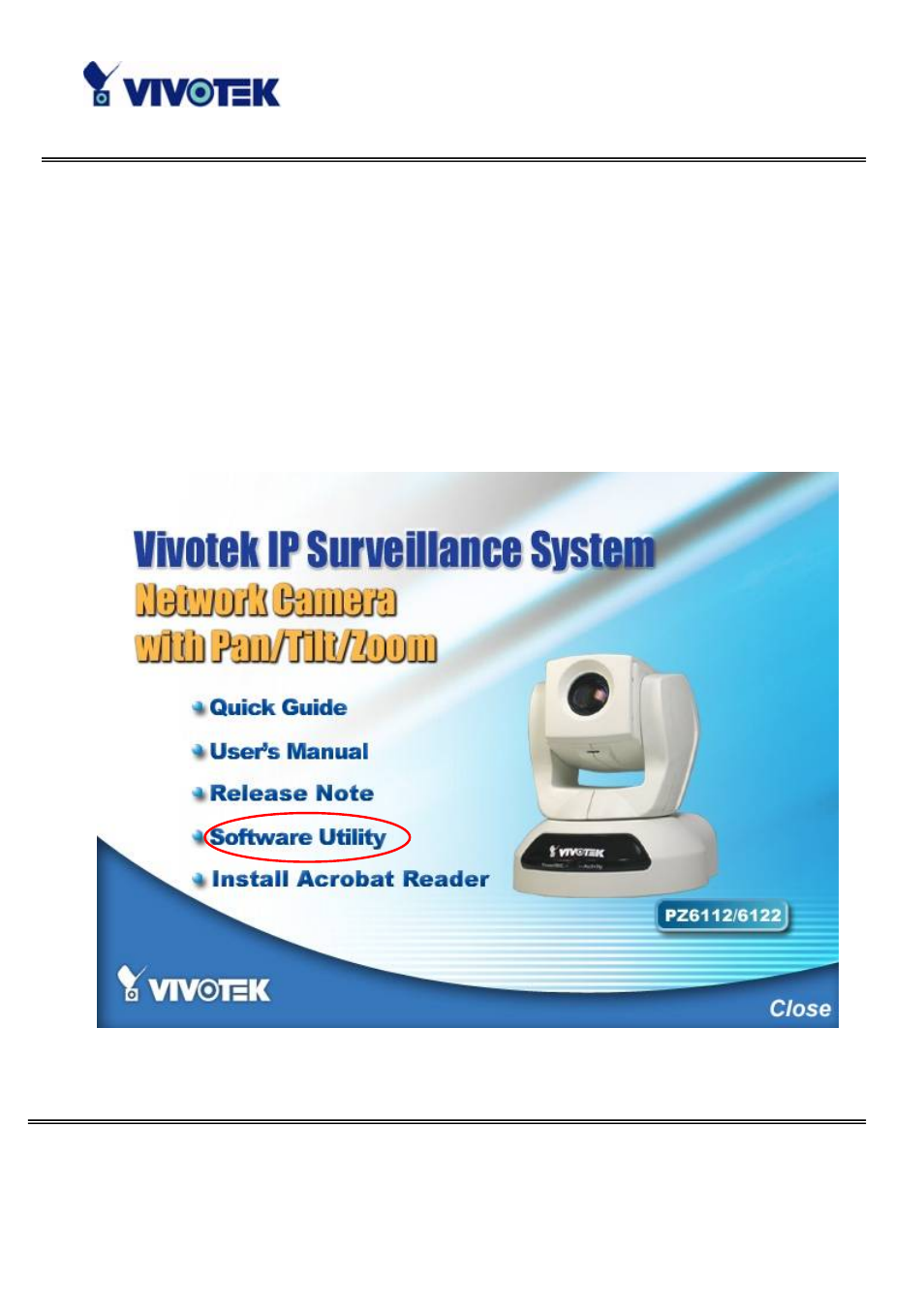 Software installation | Vivotek PZ6122 User Manual | Page 10 / 93