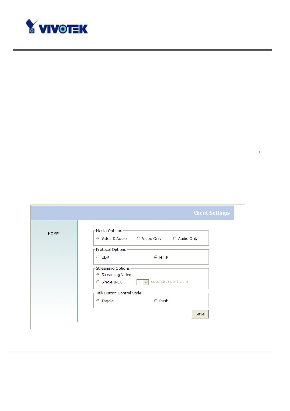 Client settings | Vivotek PZ6122 User Manual | Page 21 / 93