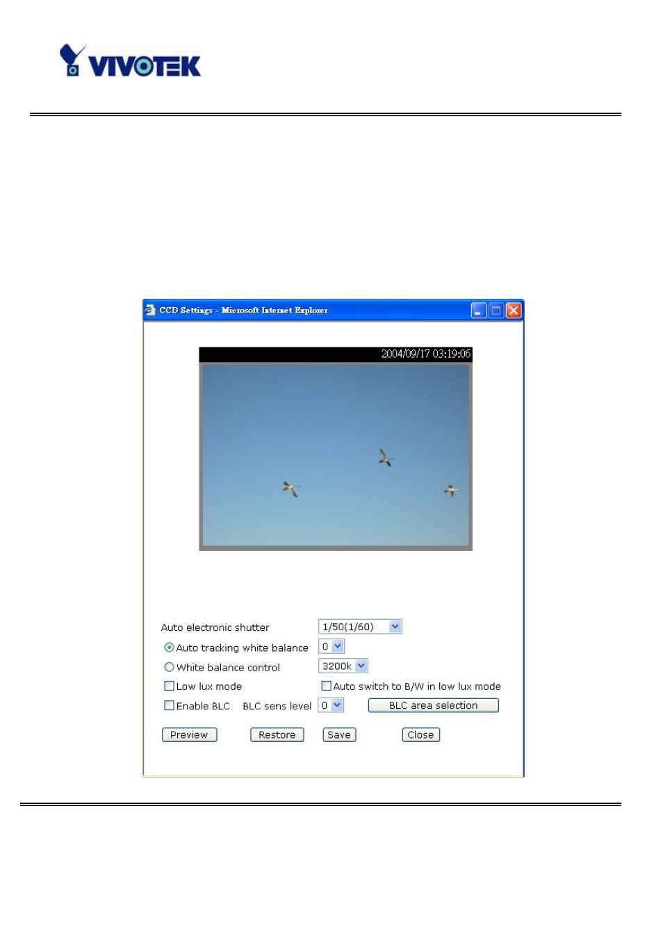 Ccd settings | Vivotek PZ6122 User Manual | Page 49 / 93