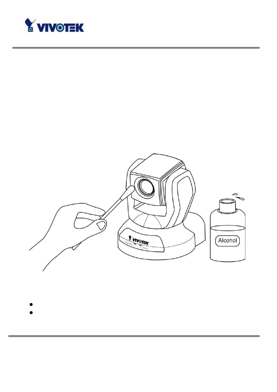 B. cleaning the lens, C. pan/tilt/zoom data | Vivotek PZ6122 User Manual | Page 67 / 93