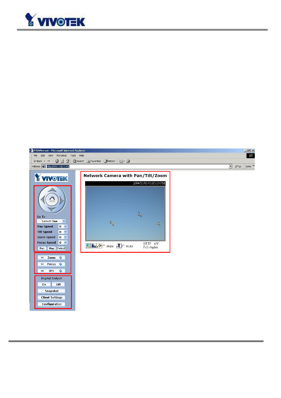 Primary user’s capabilities, Main screen with camera view | Vivotek PZ6114/PZ6124 User Manual | Page 17 / 95