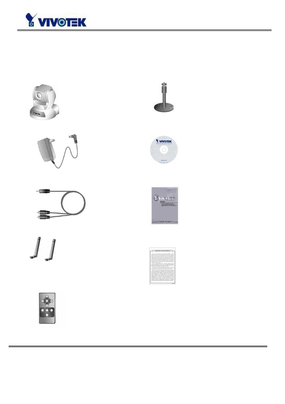 Package contents | Vivotek PZ6114/PZ6124 User Manual | Page 4 / 95