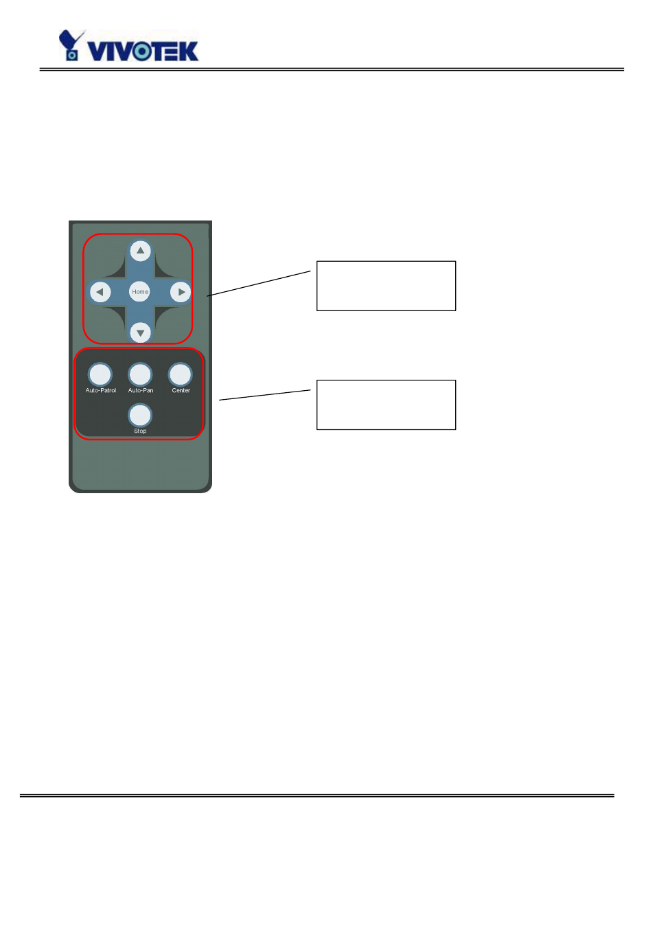 Remote controller | Vivotek PZ6114/PZ6124 User Manual | Page 62 / 95