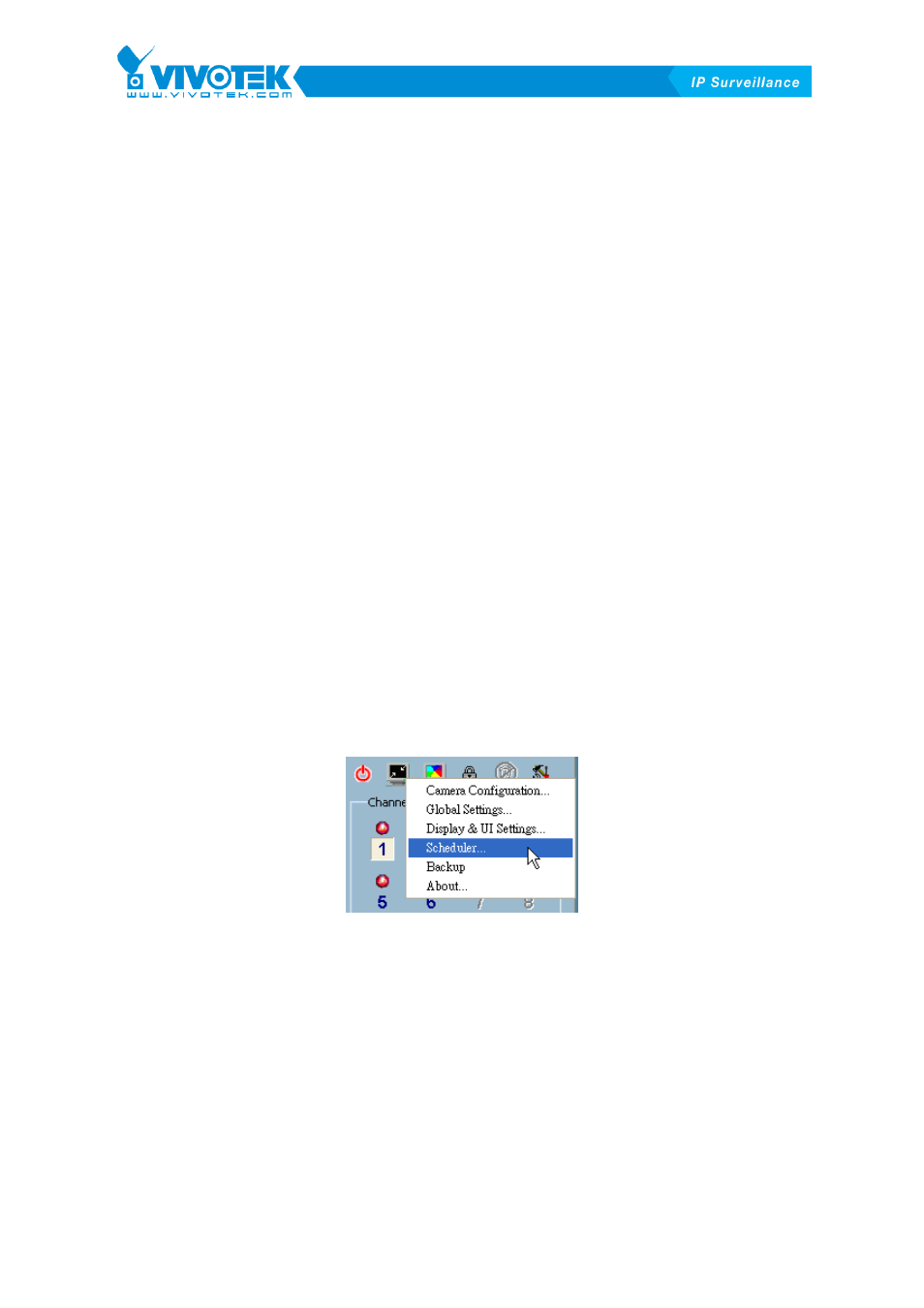 Chapter 4, Scheduling, Invoke scheduling tool | Starting the scheduling tool | Vivotek ST3402 User Manual | Page 59 / 88