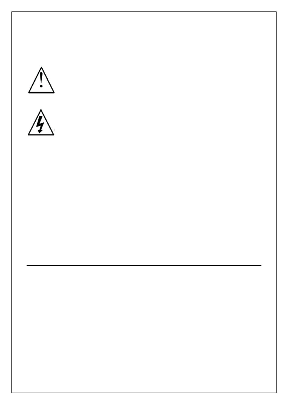 Warning: potential shock hazard, Information | Venture Products VP100 User Manual | Page 2 / 22