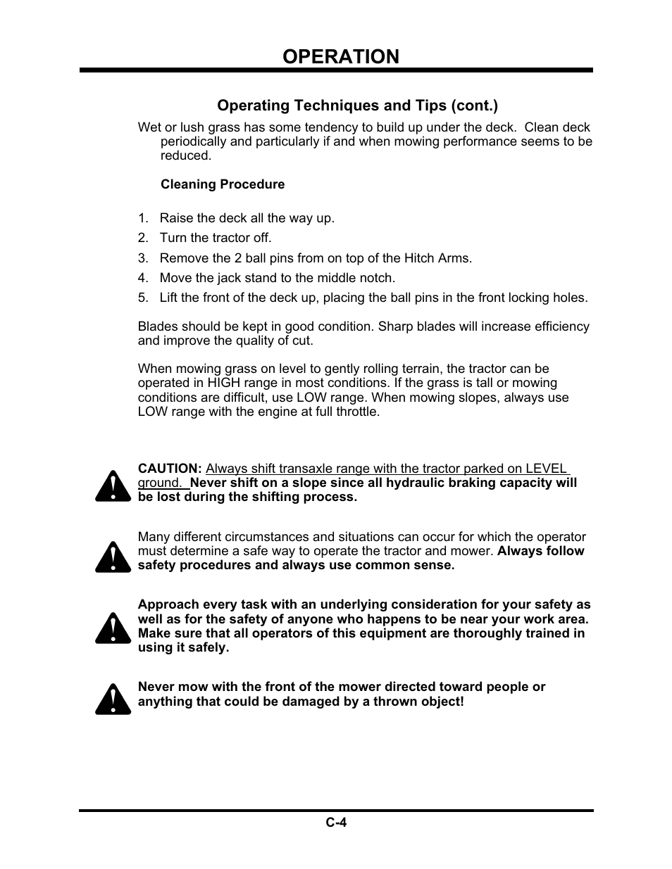Operation | Venture Products Ventrac HQ680 User Manual | Page 13 / 30