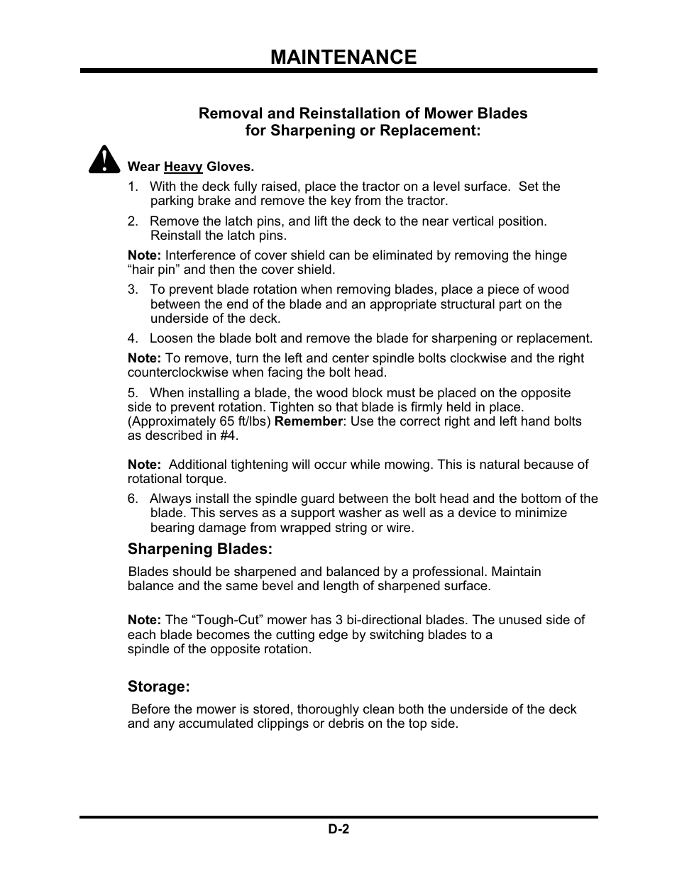Maintenance | Venture Products Ventrac HQ680 User Manual | Page 16 / 30