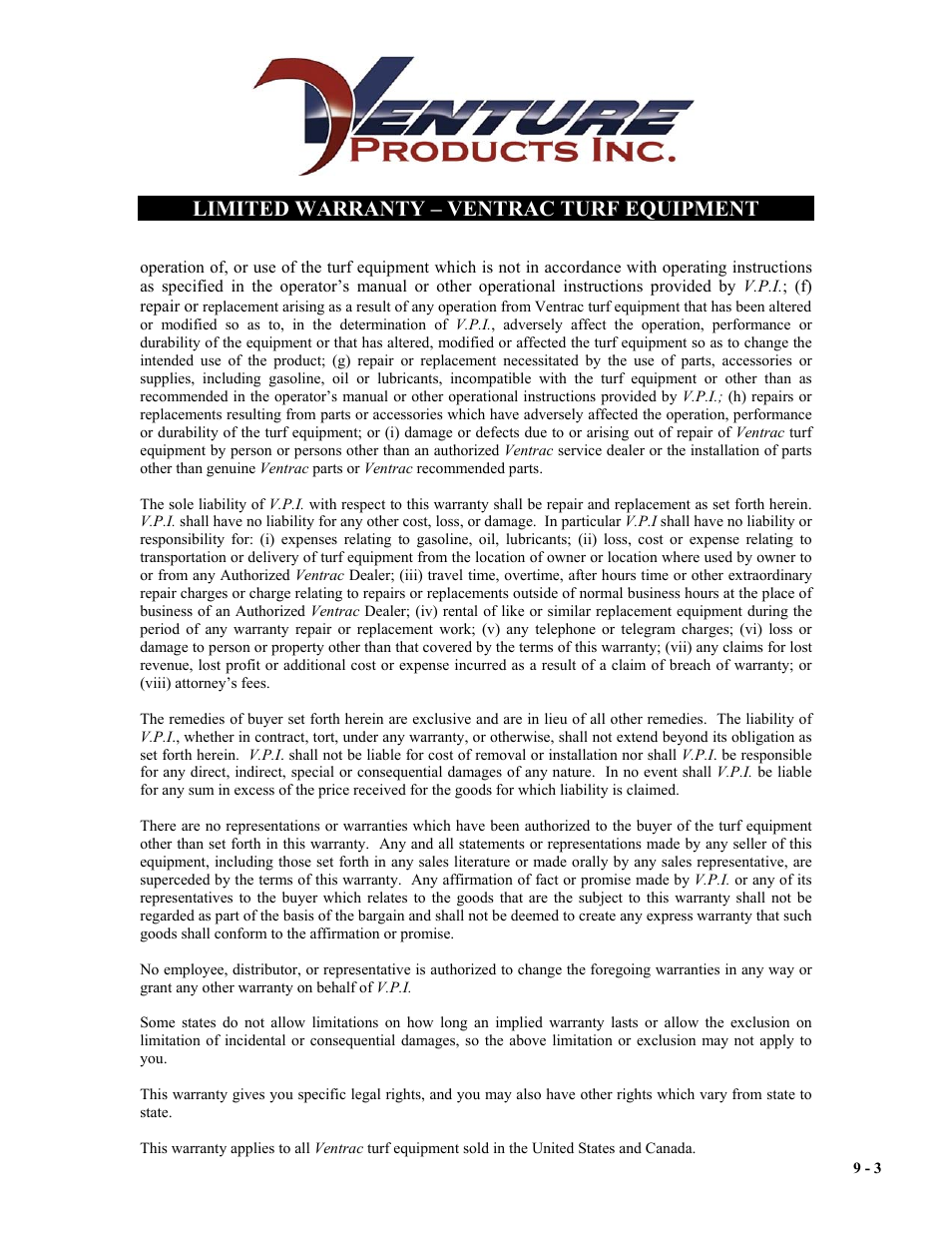 Venture Products Ventrac HQ680 User Manual | Page 29 / 30