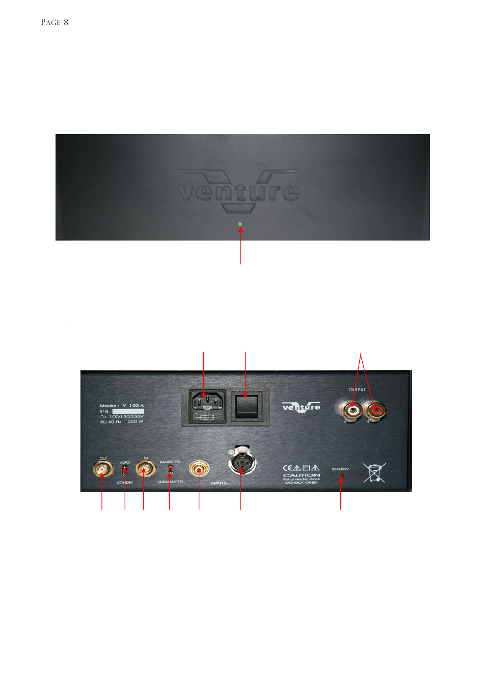 Venture Products V100A User Manual | Page 8 / 18