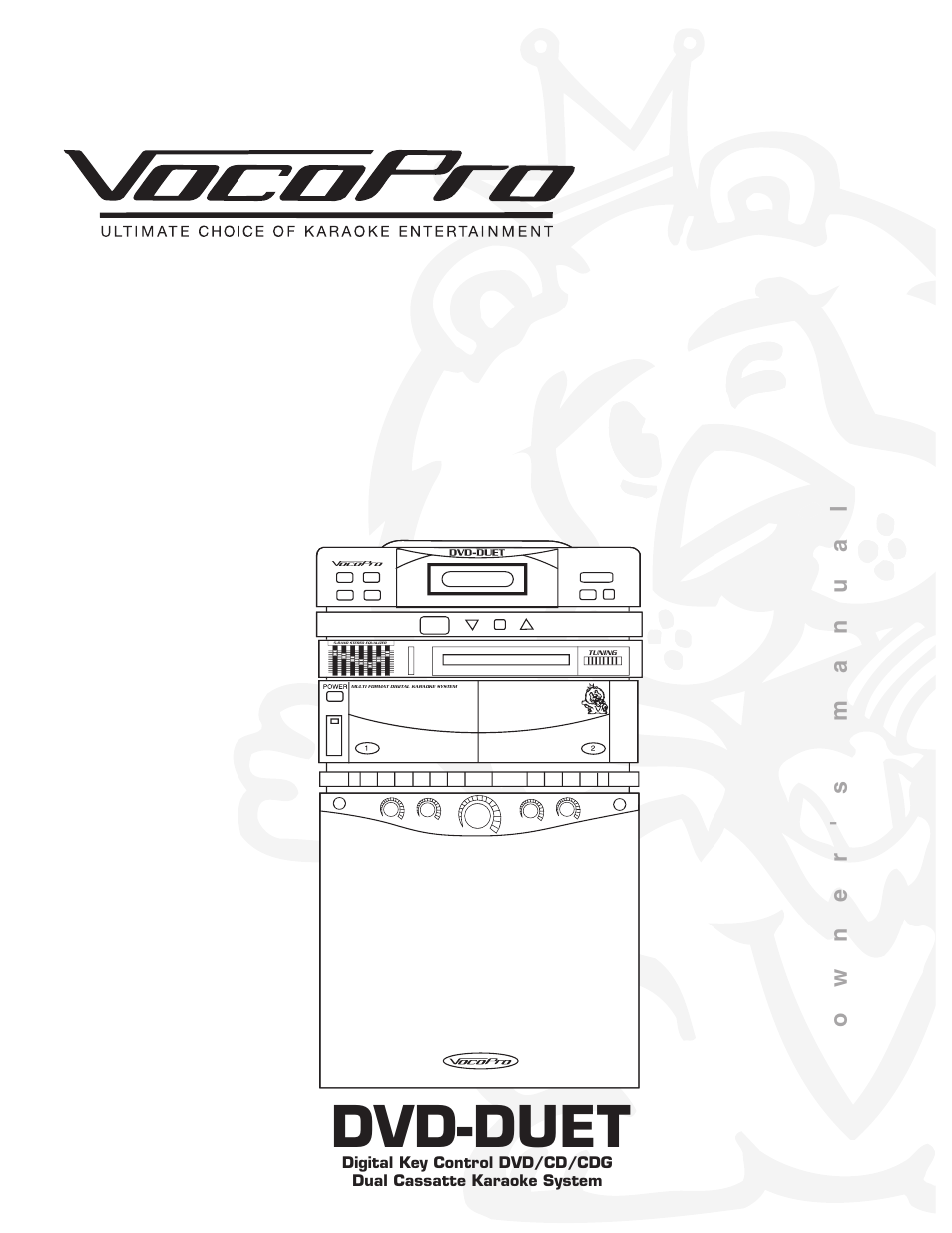 VocoPro DVD-Duet Digital Key Control DVD/CD/CDC Dual Cassette Karaoke System User Manual | 22 pages