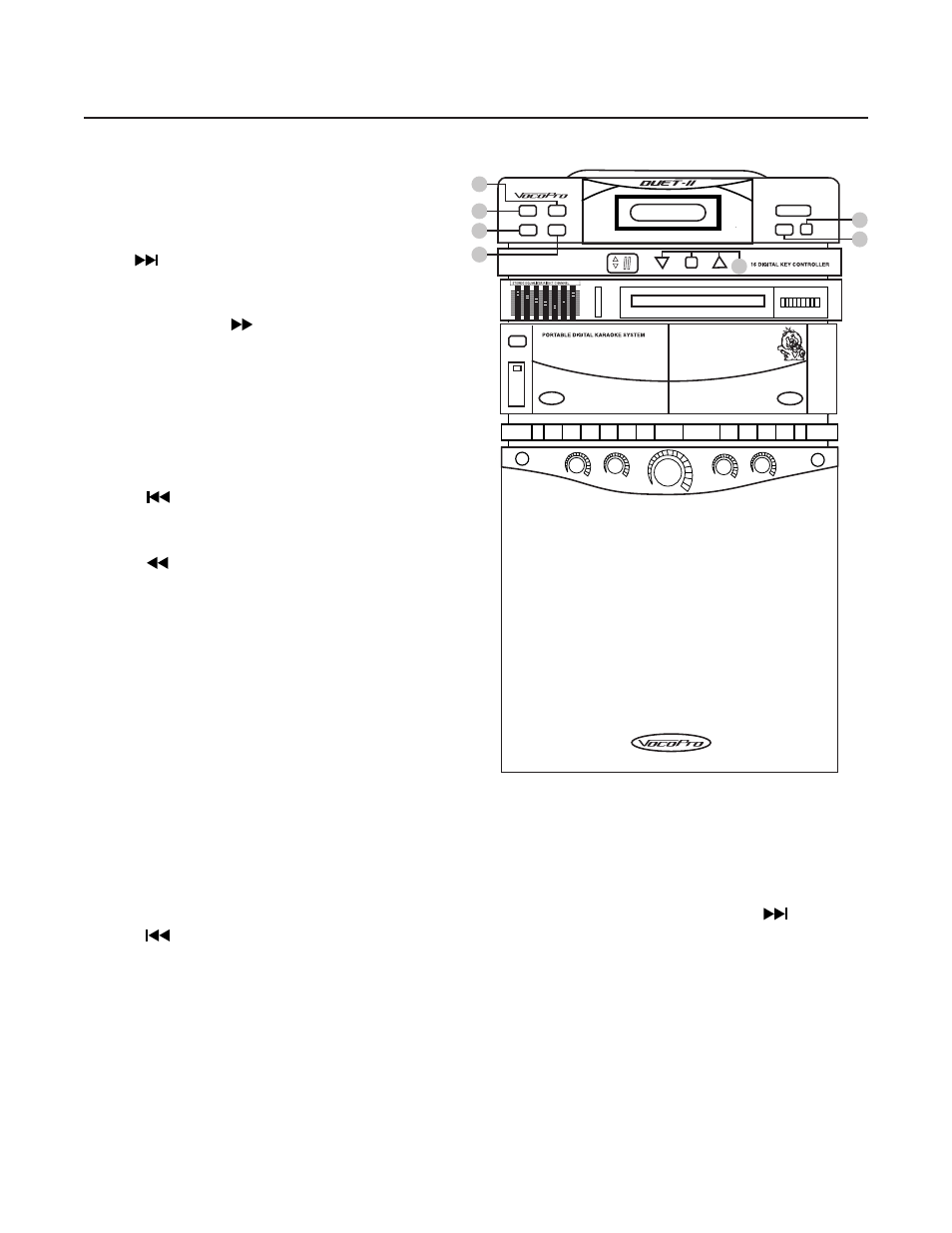 Pg 08 front description2.pdf, Front panel descriptions | VocoPro Cassette Deck User Manual | Page 10 / 20