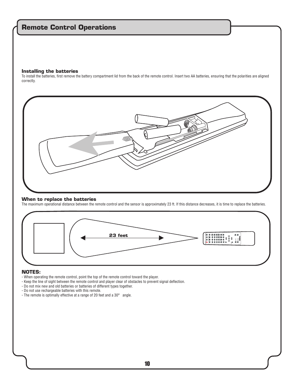 Remote control operations | VocoPro DVX-680K User Manual | Page 10 / 27