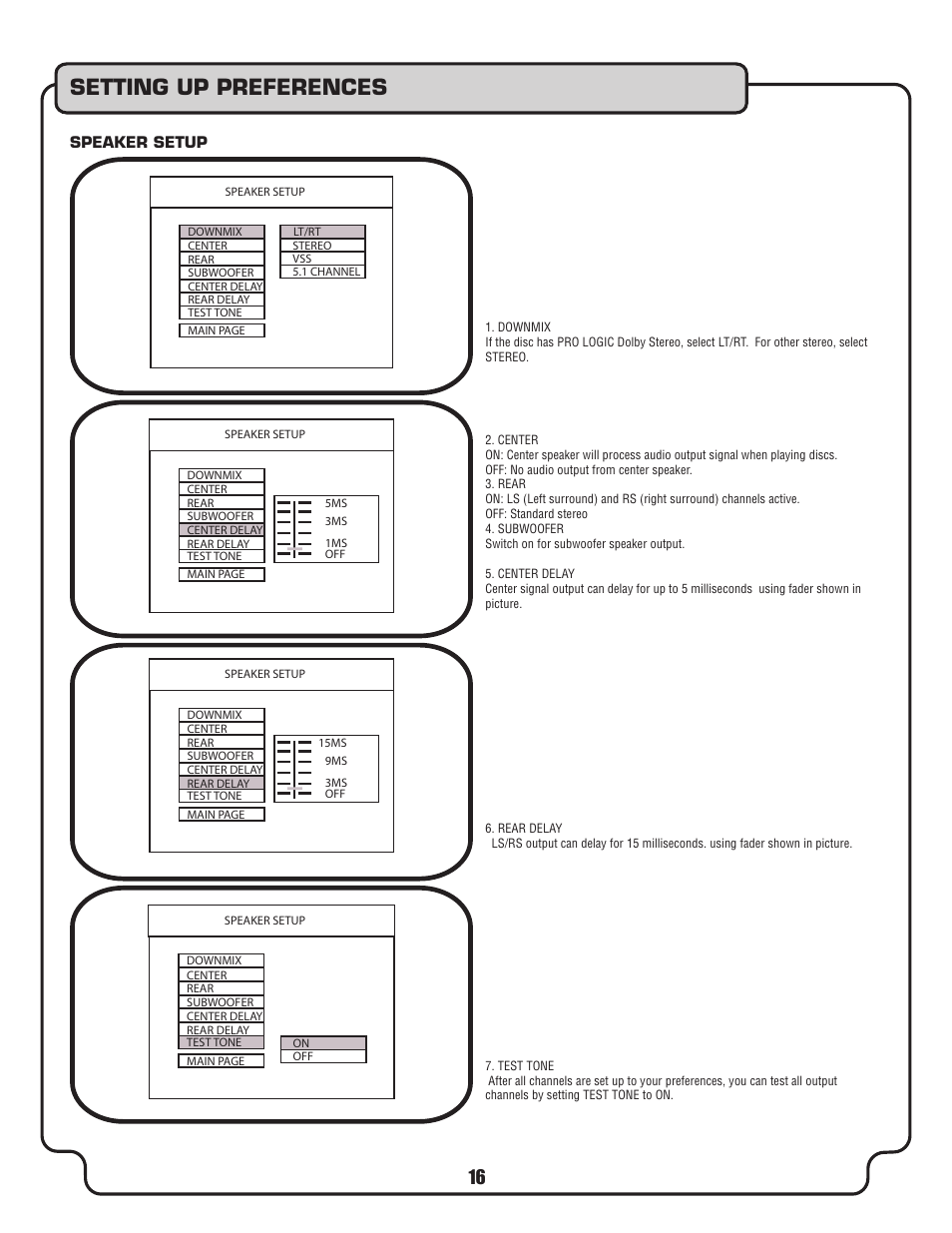 Setting up preferences | VocoPro DVX-680K User Manual | Page 16 / 27