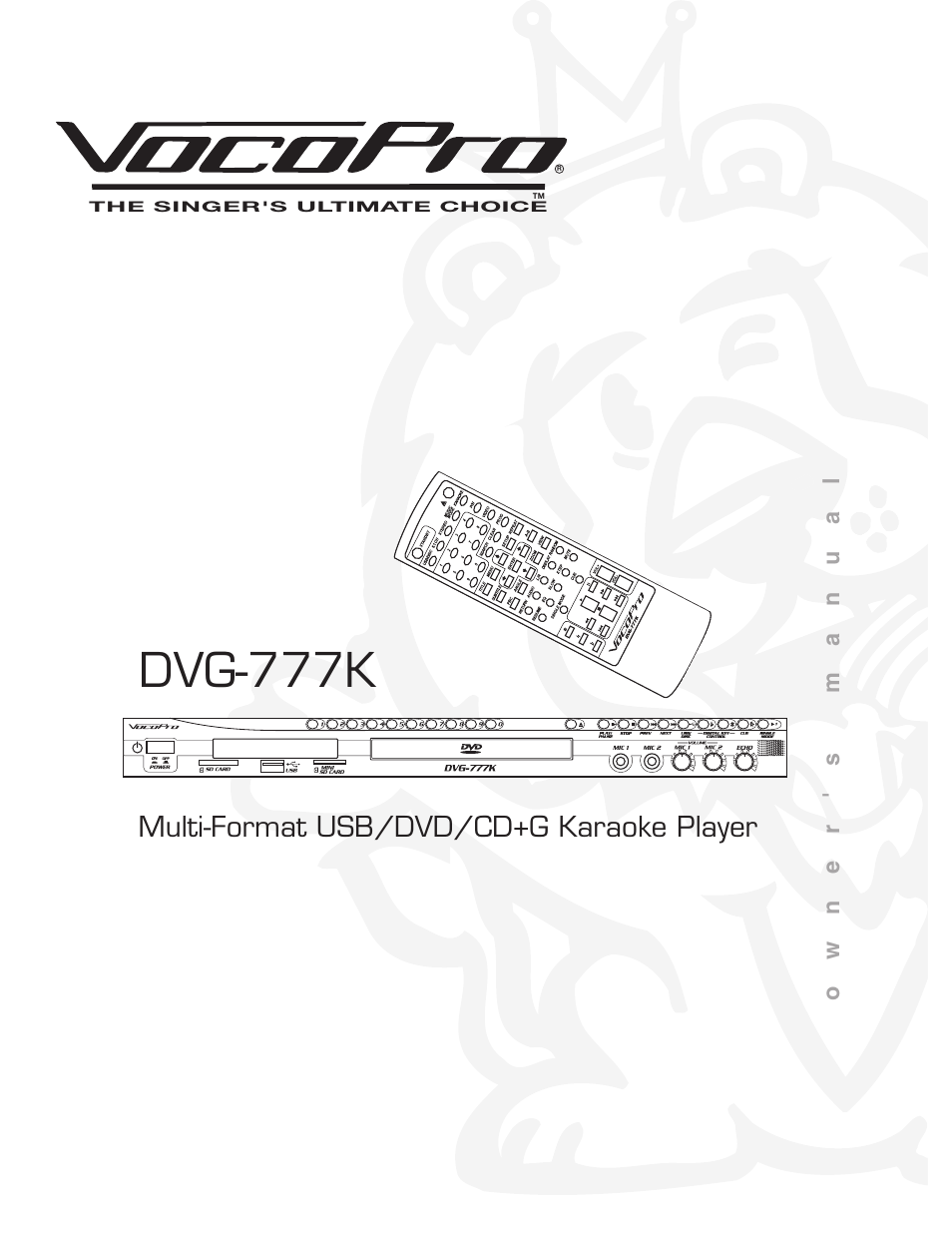 VocoPro DVG-777K User Manual | 28 pages
