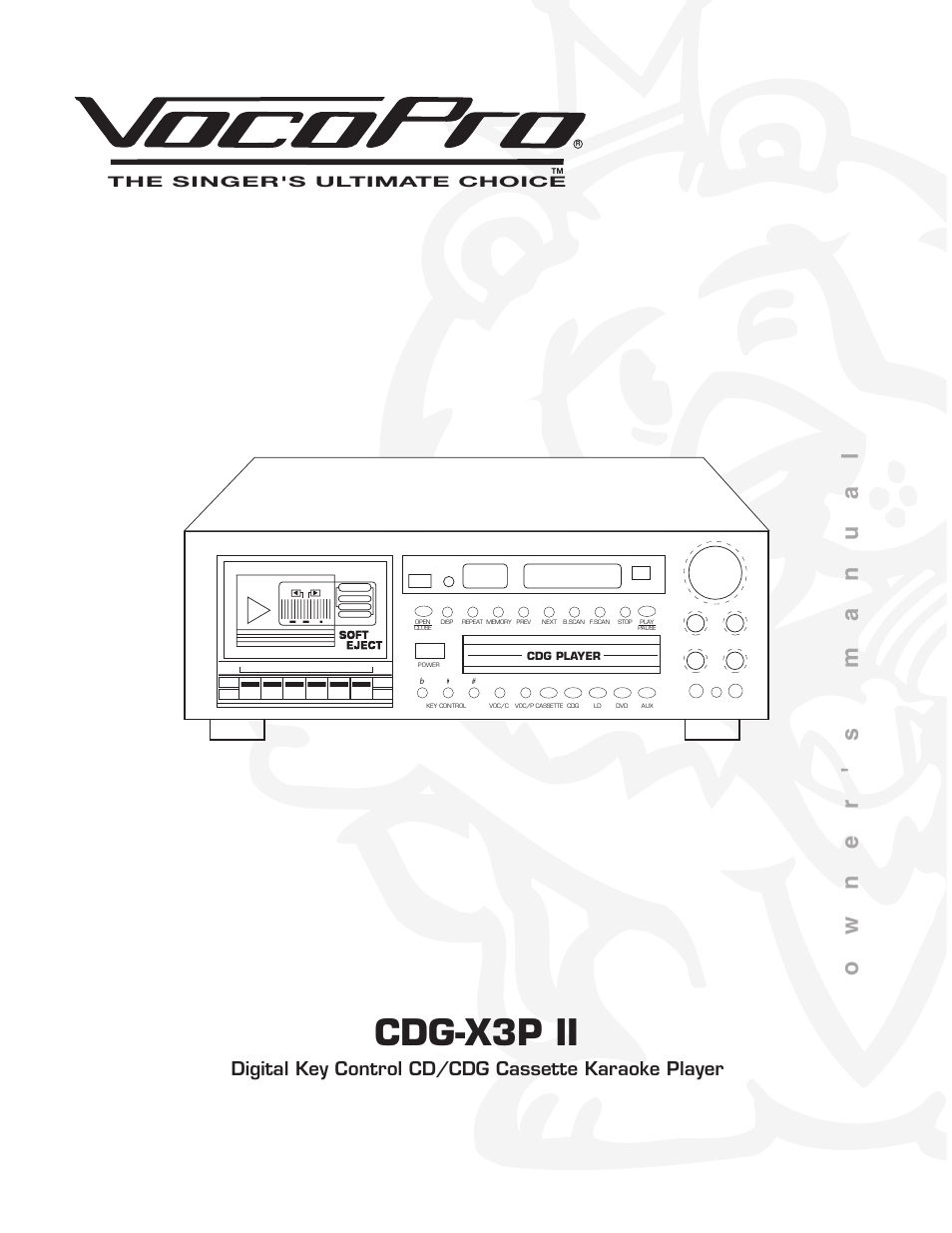 VocoPro CDG-X3P II User Manual | 24 pages