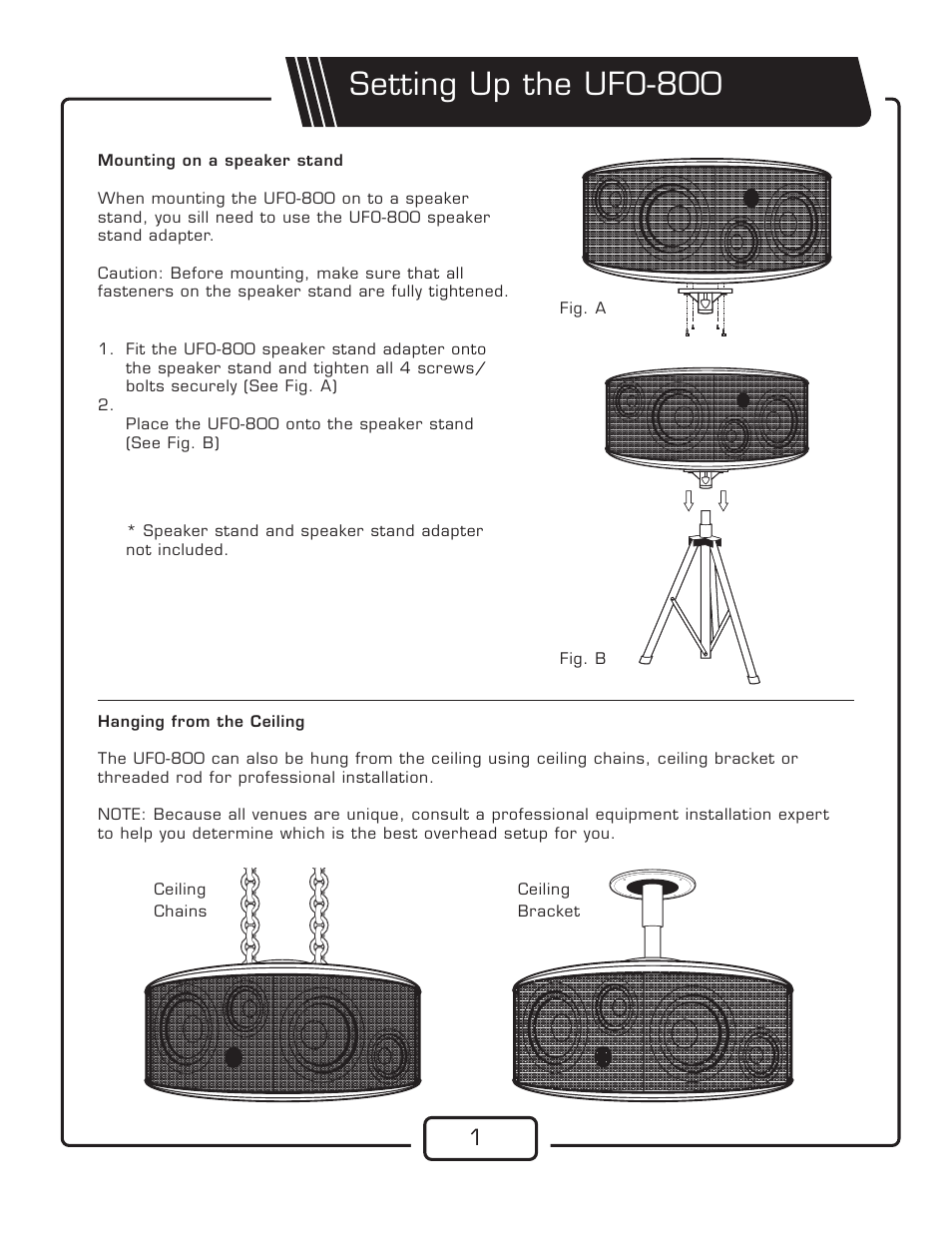 Setting up the ufo-800 | VocoPro UFO-800 User Manual | Page 5 / 8