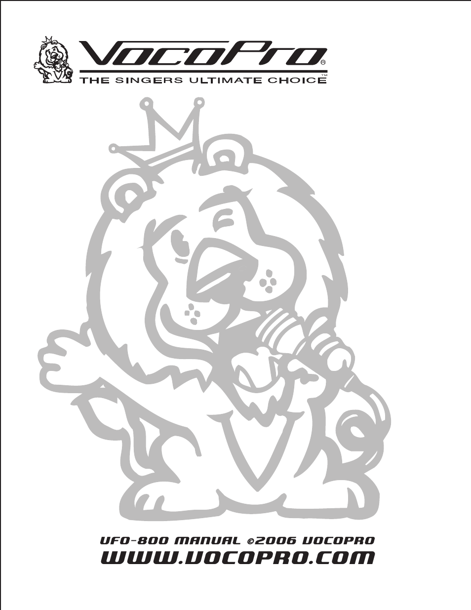 VocoPro UFO-800 User Manual | Page 8 / 8