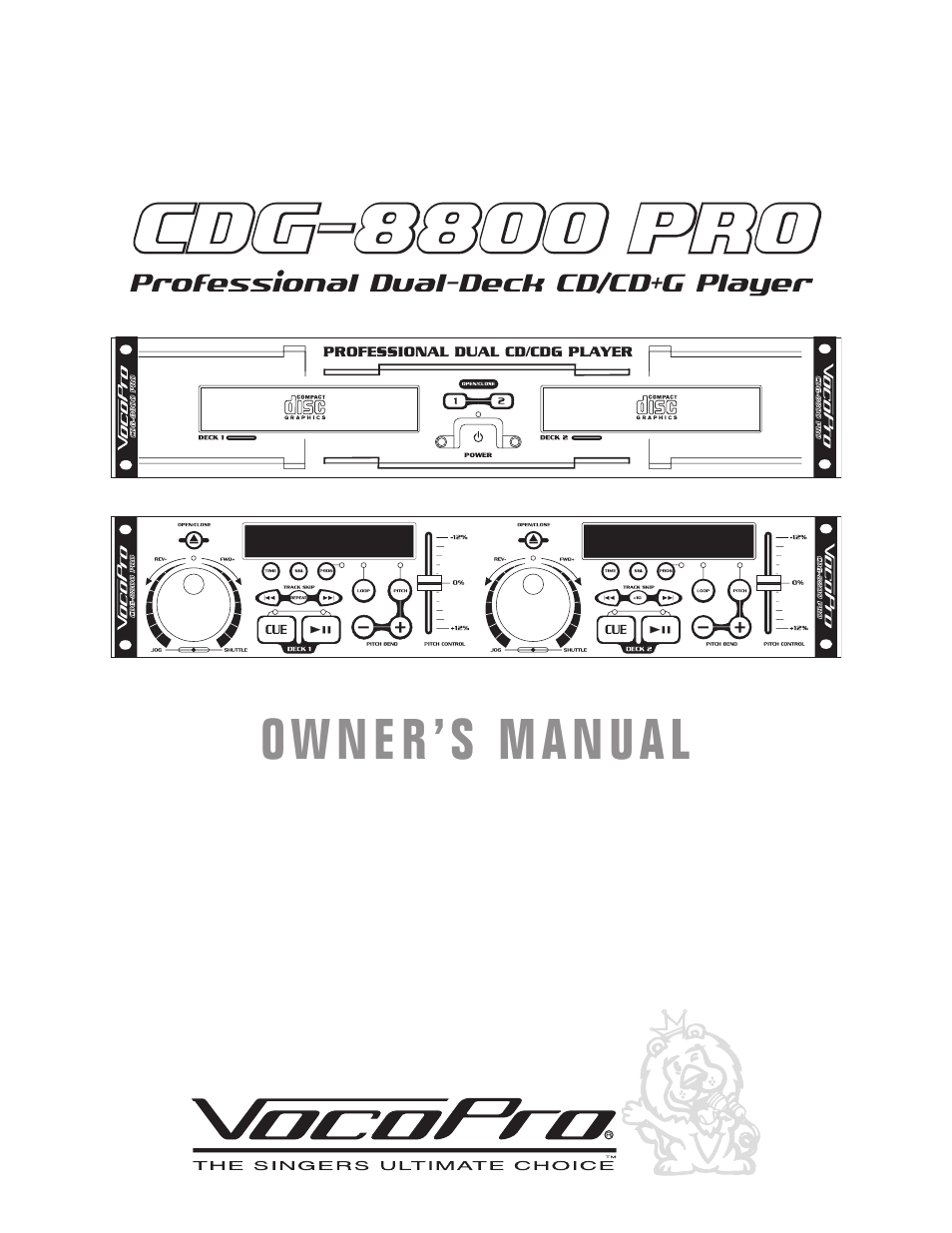 VocoPro CDG-8800PRO User Manual | 17 pages