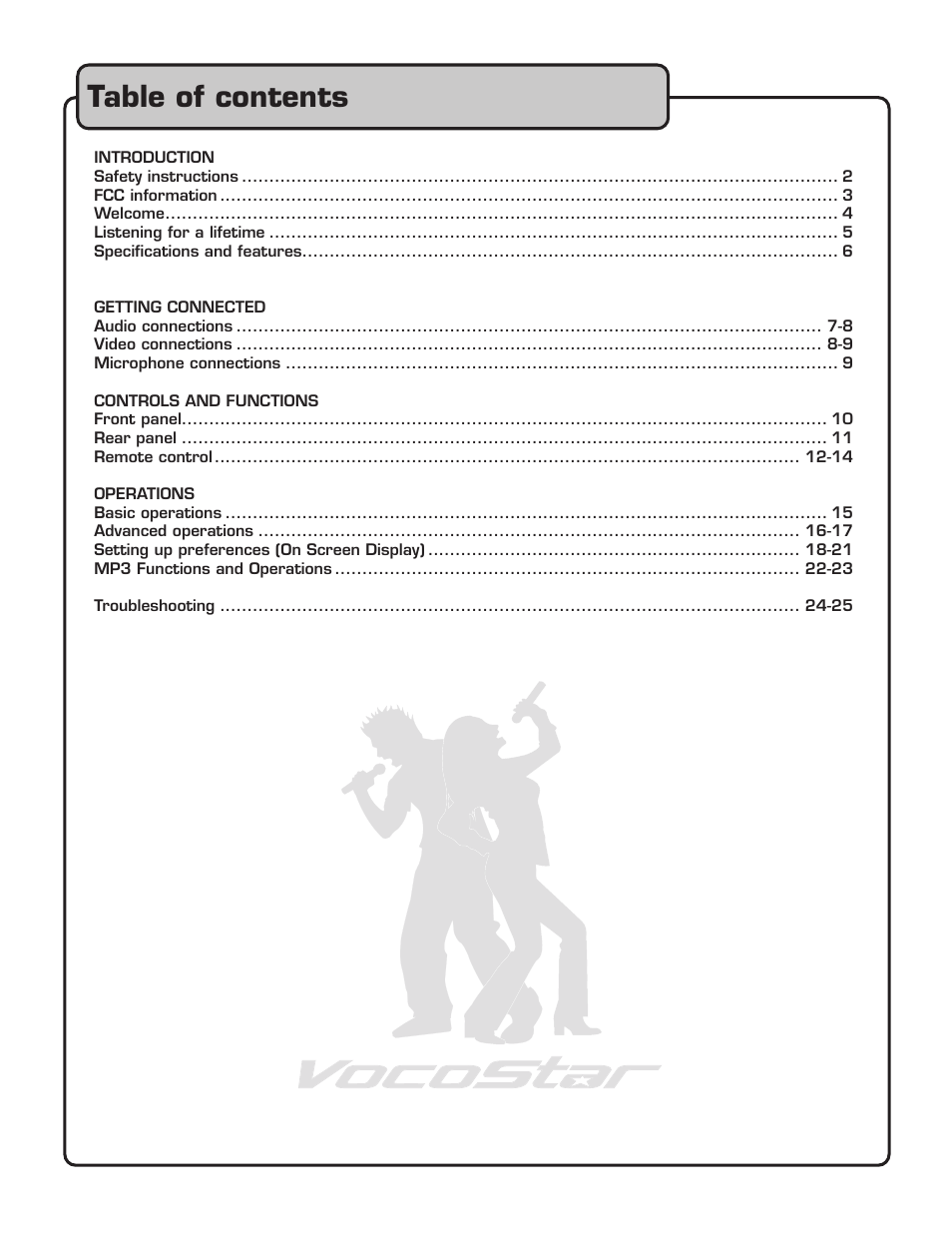 VocoPro DVG-399K User Manual | Page 2 / 27