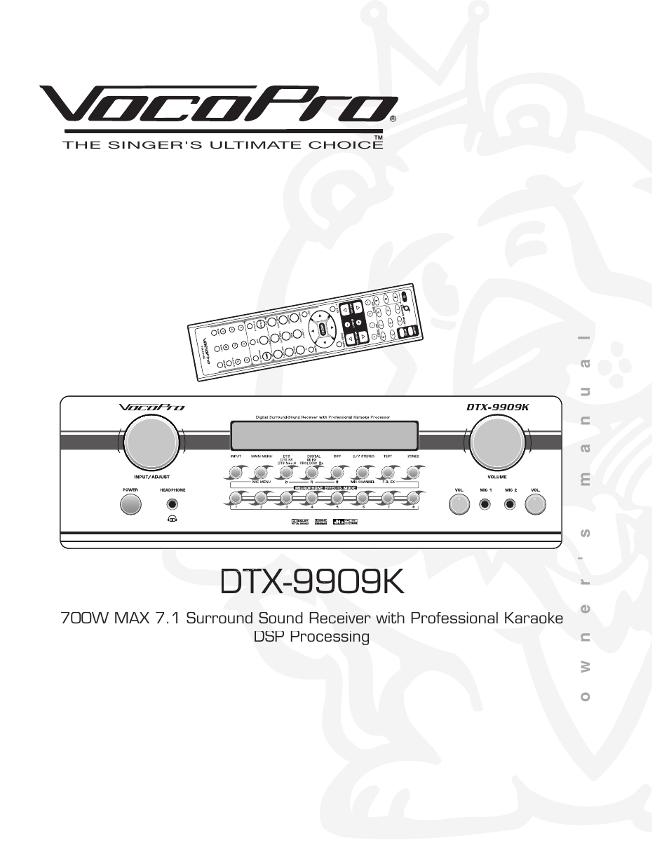 VocoPro DTX-9909K User Manual | 52 pages