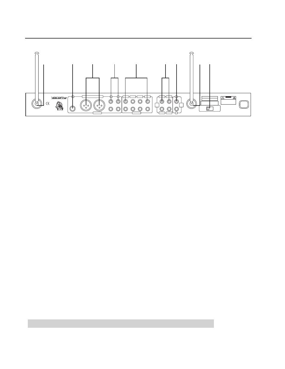 Pg 11 rear panel.pdf, Rear panel descriptions and controls | VocoPro DA2277 User Manual | Page 13 / 26