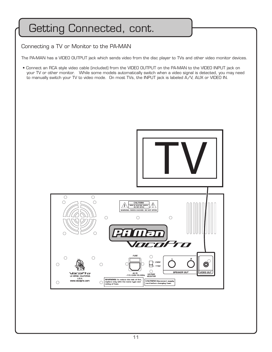 VocoPro PA-MAN User Manual | Page 11 / 32
