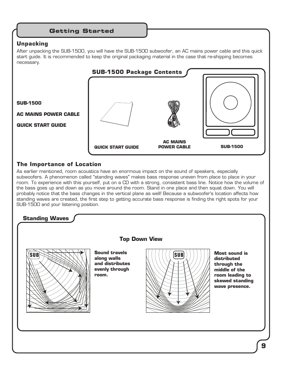 Pg 09 getting started.pdf | VocoPro SUB-1500 User Manual | Page 10 / 18