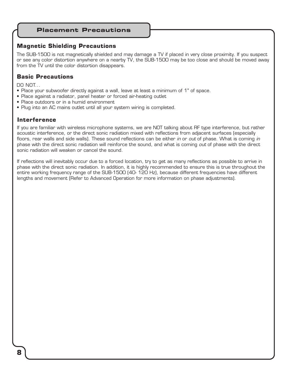 Pg 08 understanding sub woofers 2.pdf | VocoPro SUB-1500 User Manual | Page 9 / 18