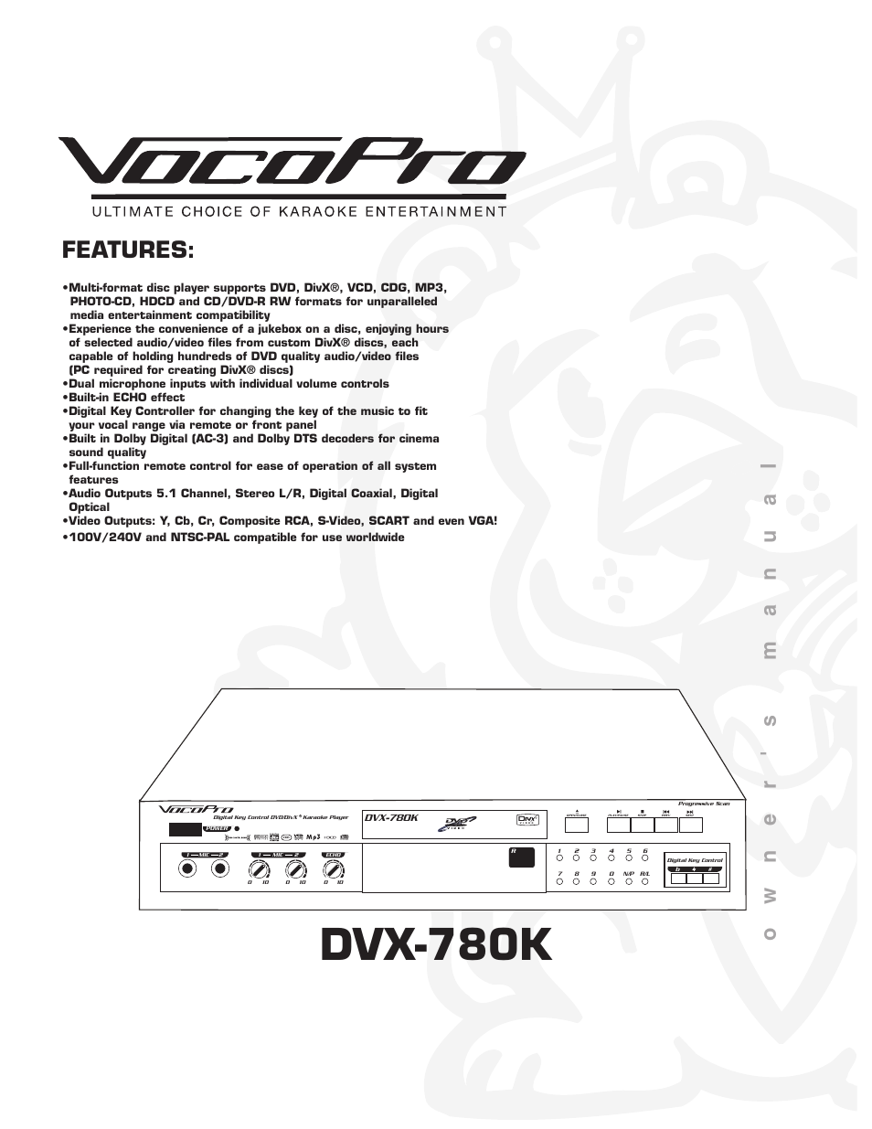 VocoPro DVX-780K User Manual | 27 pages