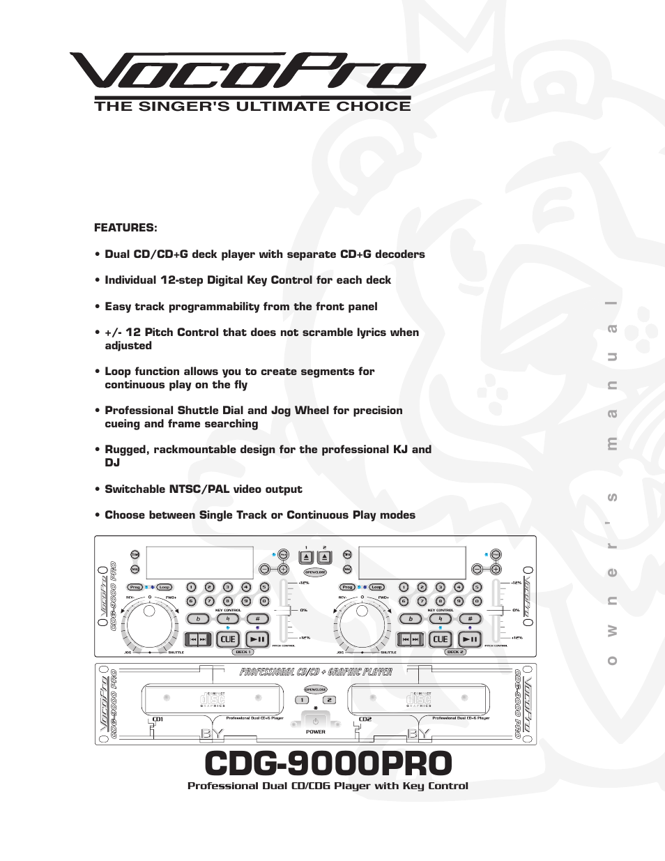 VocoPro CDG-9000 User Manual | 18 pages
