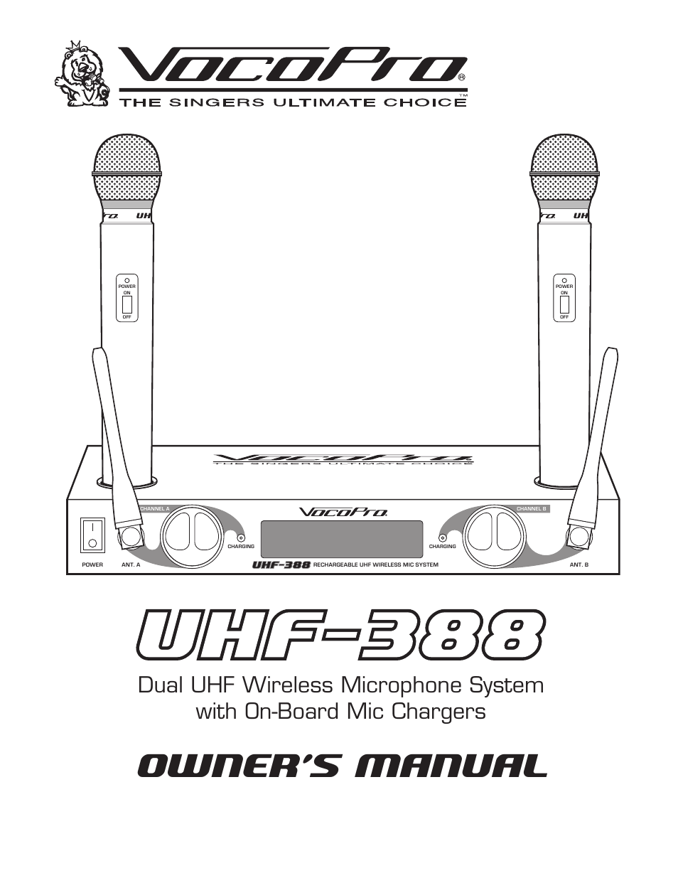 VocoPro UHF-388 User Manual | 16 pages