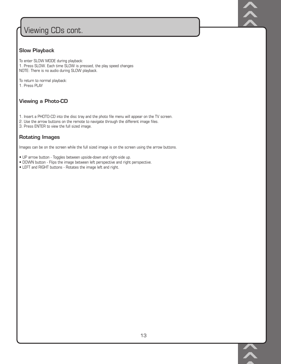 Viewing cds cont | VocoPro GIG-STAR User Manual | Page 19 / 31