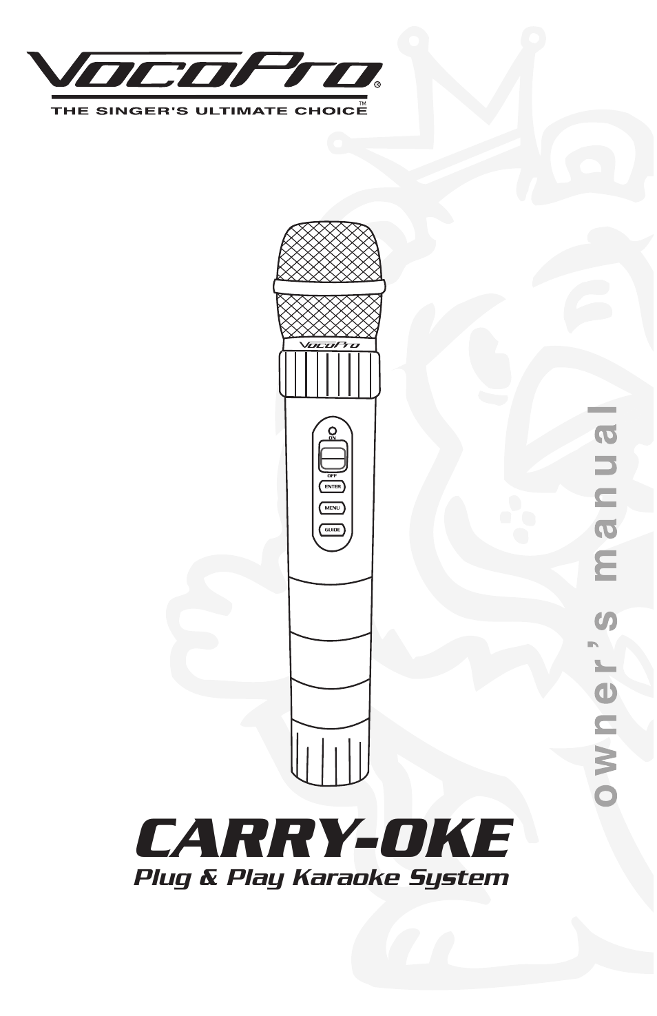 VocoPro Carry-Oke Microphone User Manual | 28 pages