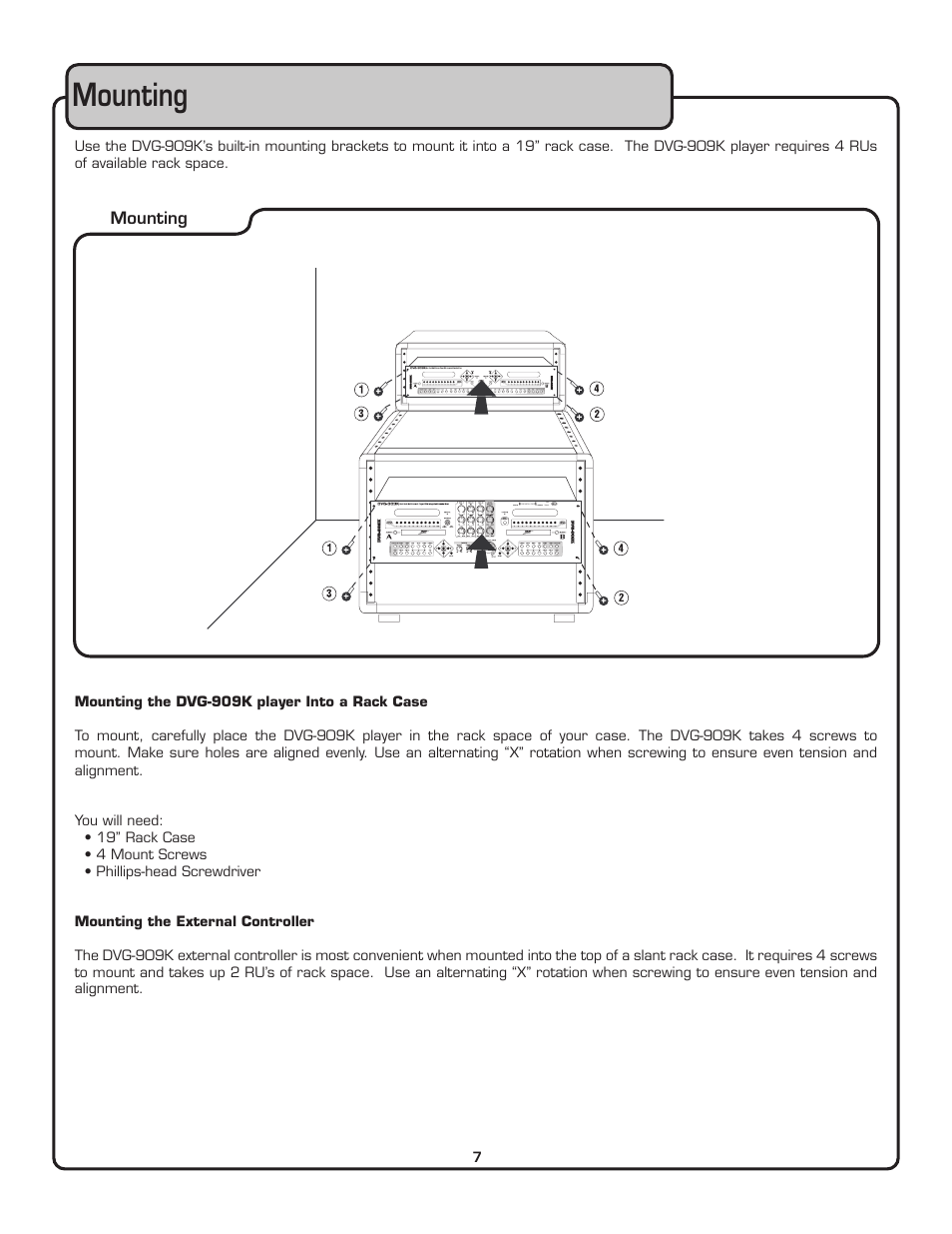 Mounting | VocoPro THE SINGER'S ULTIMATE CHOICE DVG-909K User Manual | Page 8 / 34