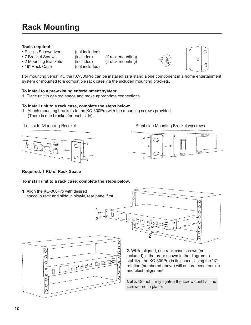 Pg 12 rack mounting.pdf, Rack mounting | VocoPro KC-300Pro User Manual | Page 12 / 22